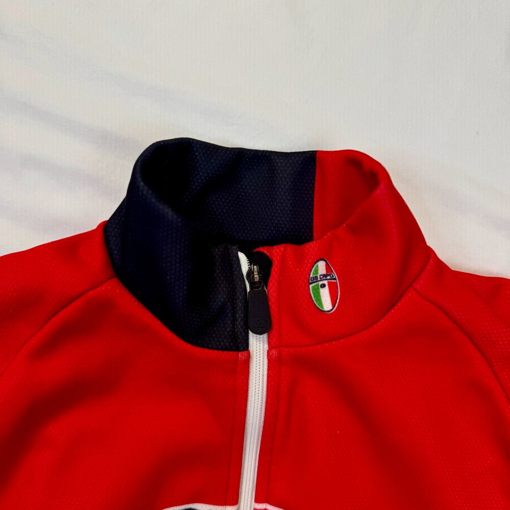Capo Italia Cycling Jacket Red Men's Large GS Italy Road Bike Jersey Sportswear - Picture 10 of 16